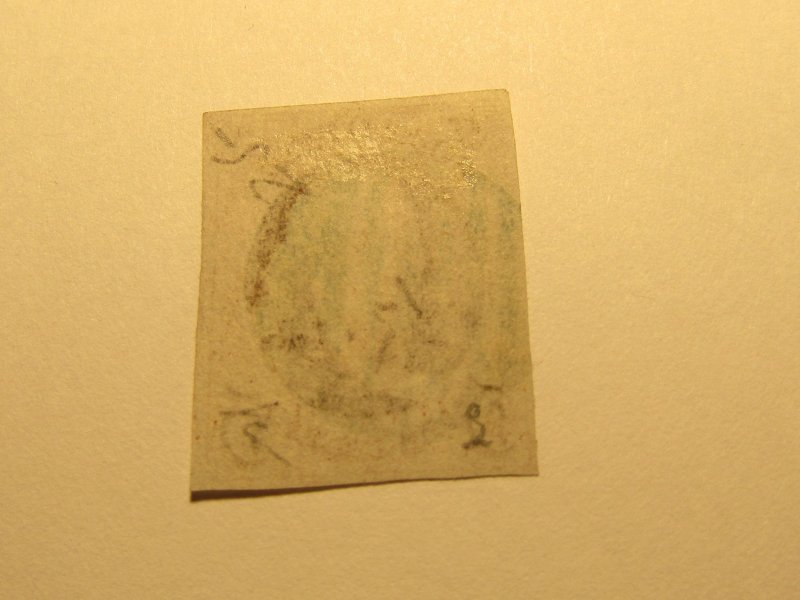 USA Stamp Scott #1 VF/XF USED BLUE CANCEL WITH 4 MARGINS,