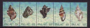 Palau-Sc#154a- id7-unused NH set-Marine Life -Shells-1987-