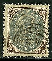 Denmark #33a, Used. CV $ 175.00