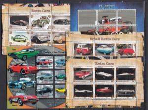 36diff pcs Classic Retro Cars Auto Transport perf/imerf - PRIVATE Issue /not MNH