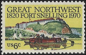 Scott# 1409  1970 6c multi Litho&' Ft. Snelling; TAGGED   Mint Never Hinged -...