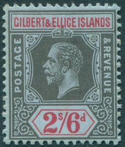 Gilbert & Ellice Islands 1912 2s 6d black & red on blue SG22 unused