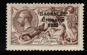 IRELAND SG83 1925 2/6 CHOCOLATE-BROWN MTD MINT