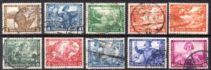 Germany / Deutches Reich 1933 Richard Wagners set of 9 +8 diff.perf. used