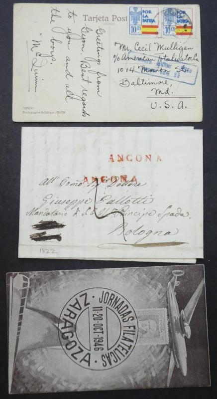 EDW1949SELL : SPAIN Interesting group of 13 covers or Post Cards.