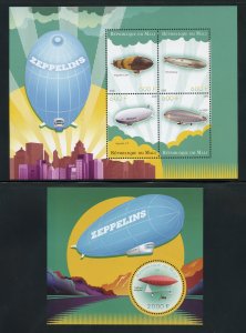 Mali MNH, Zeppelin Souvenir Sheets from 2015.