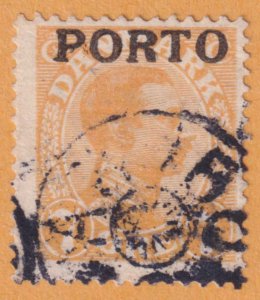 DENMARK J3 POSTAGE DUE WITH ARNBORG STAR CANCEL - DEN-J3