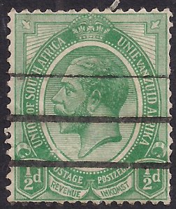 Union of South Africa 1913 - 24 KGV 1/2d Green used  SG 3 ( C626 )