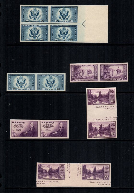 United States 771 755 754 770 MNH Cat $60.00 gutters lines