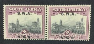 MOMEN: SOUTH WEST AFRICA SG #60cb 1927 PAIR MINT OG LH £750 LOT #61777