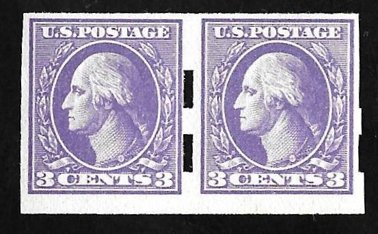 535 3 cent Washington 4 Shamrock Coil Pair Stamp mint OG NH F