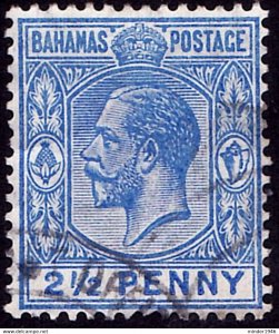 BAHAMAS 1912 KGV 2½d Ultramarine SG84 FU