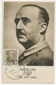 Maximum card Spain Francisco Franco