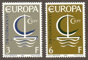 Luxembourg Scott 440-41 MNHOG - 1966 EUROPA Issue - SCV $0.70