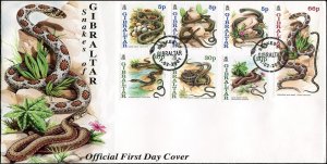 Gibraltar 2001 Sc 864-870 Snake FDC Ladder Grass Viperine Montpelier CV $6