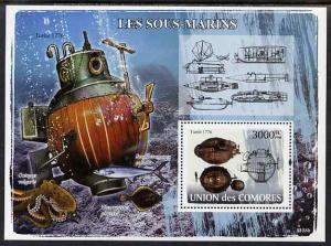 Comoro Islands 2009 Submarines perf s/sheet unmounted min...