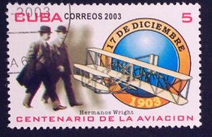 CUBA Sc# 4357 AVIATION HISTORY Wright Bros airplanes 5c 2003 used cto