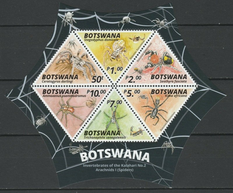 Botswana 2020 Spiders MNH Block