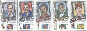 #2849-53 Popular Singers Collins FDC Set