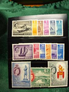 Singapore #28-42 MLH, Full Set of (15). CV $150.00