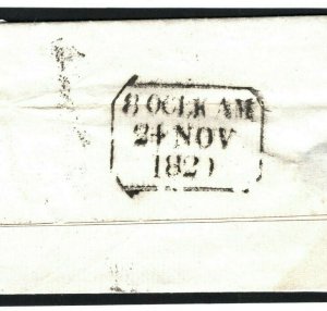 GB SCOTLAND Superb Early Timed Datestamp Cover 1821 Edinburgh Penny Post P126a