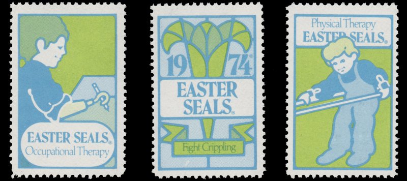 USA CINDERELLA STAMP. EASTER SEAL 1974. UNUSED. # 35