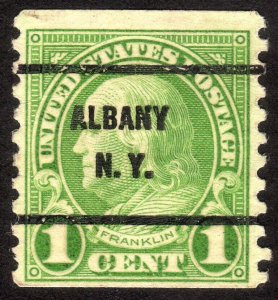 1923, US 1c, Franklin, Used, Albany precancel, Sc 597