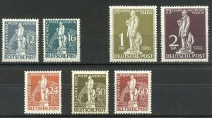 GERMANY #9N35-41 Mint NH - 1949 Statue Set