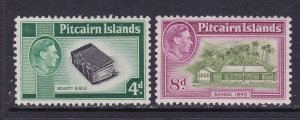 Pitcairn Islands, Scott 5A, 6A, 1951 New Values, VF MNH.  Scott $45