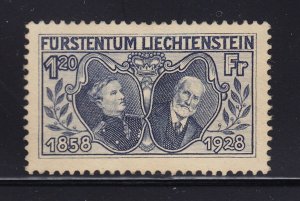 Liechtenstein Scott # 86 VF OG LH with nice color cv $ 50 ! see pic !