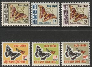 South Vietnam 1968 Sc J15-20 postage due set MNH**