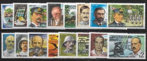 CHRISTMAS ISLAND SG67/82 1977 FAMOUS VISITORS SET MNH*