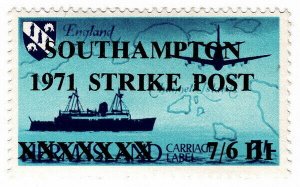 (I.B) Cinderella Collection : Southampton Strike Post 7/6d (Herm overprint)