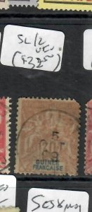 FRENCH GUINEA  (P1910BB)  SC 12 UR CORNER ROUNDED    FU 