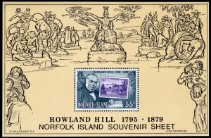 Norfolk 1979 Sc#248a Sir Rowland Hill/Stamp on Stamp S/S MNH