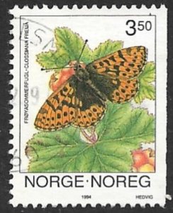 NORWAY 1994 3.50k BUTTERFLY Issue Sc 1052 VFU