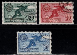 Morocco - #53 - 55 Pan Arabic Games set/3 - Used