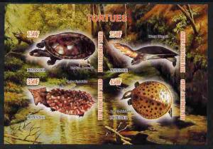 Chad 2011 Turtles #1 imperf sheetlet containing 4 values ...