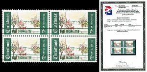 Scott 1384m 1969 6c Christmas Invert Error Issue MNH Block Cat $900 w/ PSE CERT