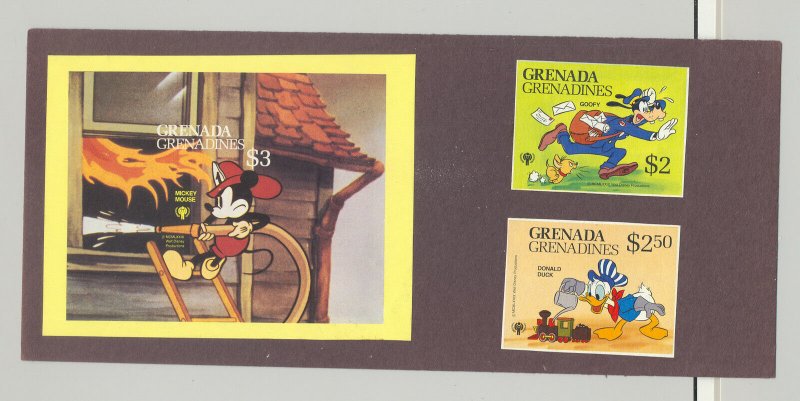 Grenada Grenadines #350-359 IYC, Disney 9v & 1v S/S Imperf Proofs