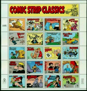scott 3000 COMIC STRIP CLASSICS 32c MNH SHEET