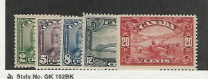 Canada, Postage Stamp, #150, 153, 154, 156-157 Mint LH, 1928-29, JFZ