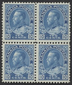 Canada #117a 10c Blue George V Admiral Dry Print Fine Mint OG LH