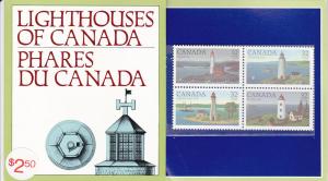 Canada # 1032-1035, Lighthouses, Souvenir booklet