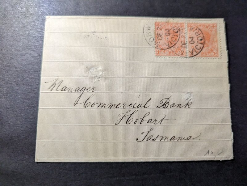 1904 Australia Cover Morwell Victoria to Hobart Tasmania