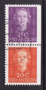 Netherlands Antilles #222a cancelled 1979 Juliana  25+20c from Booklet