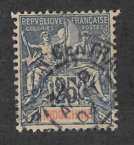 Indo-China Scott # 14 Used 25c Navigation & Commerce 2018 CV $5.00