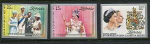 Liberia #788-90 Imperf MNH