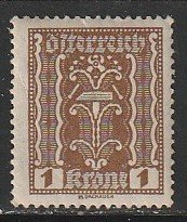 1922 Austria - Sc 251 - MH VF - 1 single - Symbols of Labour and Industry