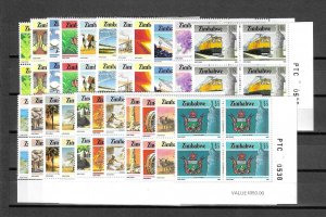 ZIMBABWE 1985/88 SG 659/80 MNH Cat £108